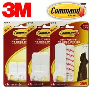 [하프클럽/알티피아]3M 라운딩훅 후크 벽걸이행거 3매모음 후크