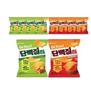 닥터유 단백질칩 칠리살사, 60g, 5개 + 버터구이오징어맛, 60g, 5개