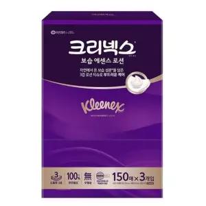 크리넥스 보습 갑티슈 에센스 3겹 미용 로션각티슈 휴대용티슈 여행용티슈 디스펜서 화장지 롤휴지 식당