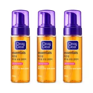 클린앤클리어 에센셜 훼이셜 포밍 클렌저 150ml 3개 페이셜 클렌져 세안제 지성