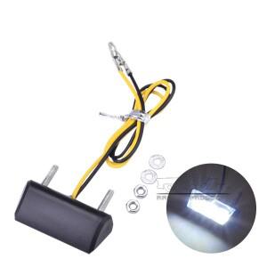 12V 미니 범용 오토바이 LED 번호판등 모터바이크 후미 번호등 램프 화이트