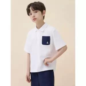 [BEANPOLE KIDS] [시즌오프 30%] 핫썸머 칼라 티셔츠 상하세트 - 아이보리 (BI6542U030)