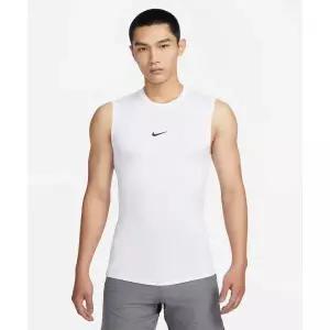 나이키 NIKE 프로 드라이 핏 타이트 민소매 피트니스 탑 M - 화이트:블랙 / FB7915-100 255083
