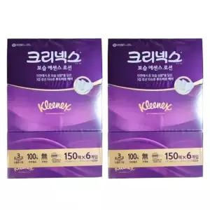 크리넥스 보습 에센스 로션 미용티슈 150매 6입 x 2팩