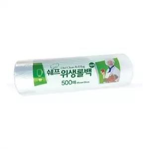 ( )쉐프 롤백 위생백 일회용 롤팩 비닐백 25x35 500매