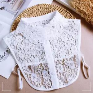 펀칭 이너 페이크 레이스 카라 넥케이프 KWABF786