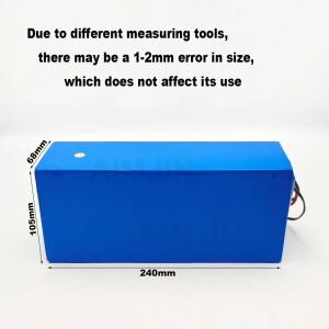 지능형 BMS가 내장된 충전식 리튬 배터리 500-1000W 모터에 적합 18650 13S5P 48V 20Ah