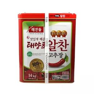 해찬들 숙성 매운 대용량 식당용 한식 업소용 고추장 태양초 알찬 고추장 14kg 1개