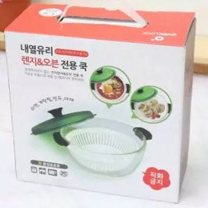 탑몰 내열유리 냄비 1.5L 간편찜기 전자렌지찜기