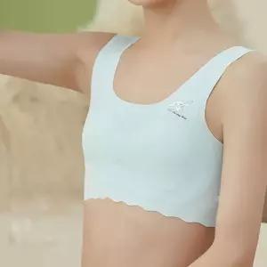 모하니  브라 심리스 브라탑 속옷 학생 스포츠 베이직 주니어