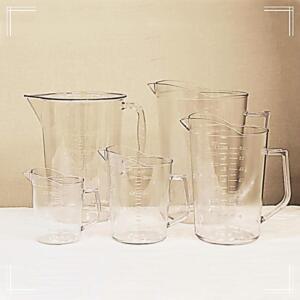 요리 물 용량 14x21.5cm PC 커피 이유식 계량컵 투명 학교 계량눈금 관공서 베이킹 2리터 손잡이 라면