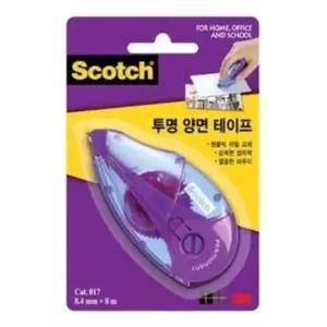 오피스몰 풀테이프 투명 양면테이프 1갑 3M스카치 017Dx10개입