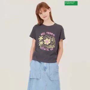 베네통 스마일 플라워 썸머 티셔츠 BATSB3631