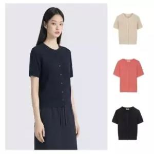 폴햄 여성 린넨 라운드케이블 반팔 가디건(PHG2EC2020) LE1221739953