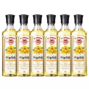 사조 해표 카놀라유 900ml x 6개