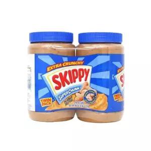 스키피 크런치 땅콩버터 1.36kg x 2 청크 크런키 알갱이 씹히는 땅콩쨈 잼 식빵