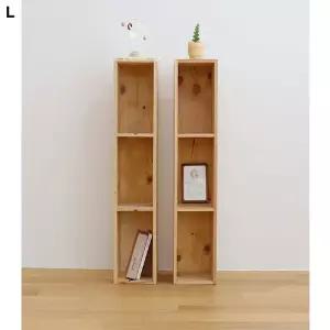 고급 삼나무슬림 DIY3단책장/공간박스원목/공간책꽂이/공간활용책장/나무잡지꽂이/나무책꽂이/나무책장