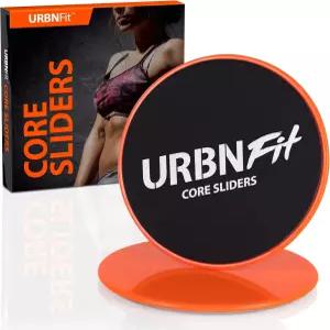 URBNFit 글라이더 코어 슬라이더 - 카펫과 하드우드 바닥에서 부드러운 슬라이딩을 위한 양면 운동 다리