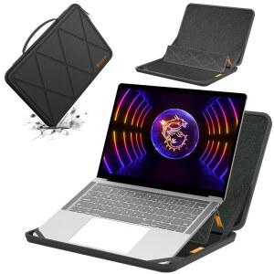 16인치 MSI 레이더 GE68 HX 14V 벡터 16 A14V /A13V 슬림 및 충격 방지 케이스 노트북 가방에 호환되는 스탠드가 있는 SMATREE MS112 하드 EVA 보호 슬리브