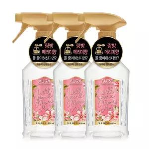 아우라 섬유탈취제 향기 냄새제거 윌유메리미 400ml 3개 GST