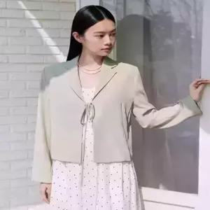 더엣지 theatg SS 썸머 링클프리 크롭 자켓