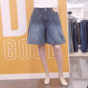 [뱅뱅]뱅뱅)여성 데일리 인밴드 와이드 청 반바지 (NQM307