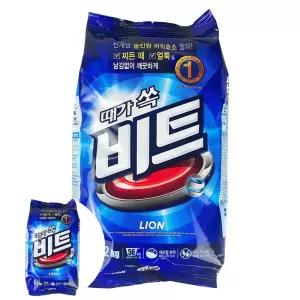 드럼세탁기용 비트 분말세제 가루세제 3.2키로 리필 - O