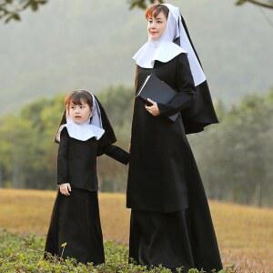 수녀복 사제복 졸업사진 코스프레 컨셉 의상
