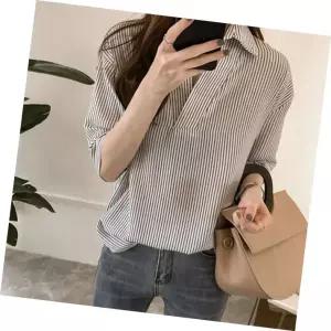 2컬러 7부 블라우스