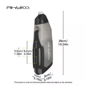 AhyKa 자전거 공기 역학 물병 브래킷 세트 600ml MTB 도로 프레임 다운 튜브 라이딩 물 주전자