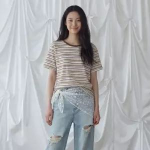 플라스틱아일랜드멀티스트라이프 반팔 티셔츠 PY5CH533