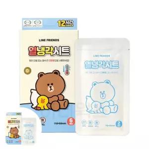 열시트 라인프렌즈 열냉각시트 6매입 국산 해열패치