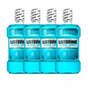 리스테린 가글 구강청결제 입냄새제거 쿨민트 750ml, 4개