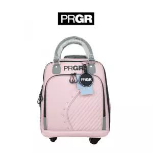 PRGR 프로기아 핑크 여성 바퀴휠 골프 보스턴백.