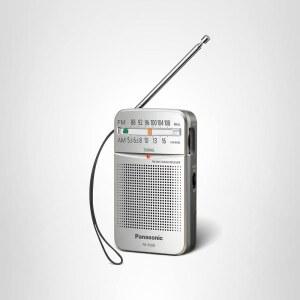 파나소닉 포켓 FM /AM 휴대용 라디오 디지털 튜너 대형 다이얼 쉽게 볼 수 있는 형광 포인터 선명한 사운드 오프 더 그리드 트립을 위한 AM 정전 배터리 구동 RF-P50D