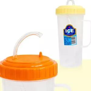 가벼운 환자용 빨대 컵 실리콘 노인용 빨대 컵 500ml 휴대용