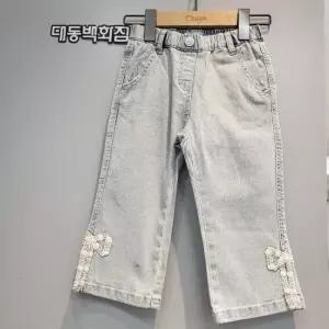 치크 DP01 여아 부츠컷7부 데님  CKTH263Y1