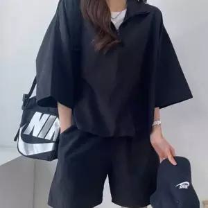 (올핀)여자 아노락 반팔 반바지 운동 트레이닝 츄리닝 세트