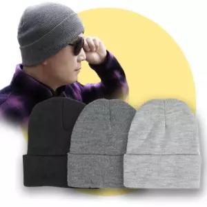 3색 1개 두겹 롱비니 니트 방한모 무지 보온 겨울모자 등산 바이크 스키숏 용품 빵모자 따듯한 수면사 남녀
