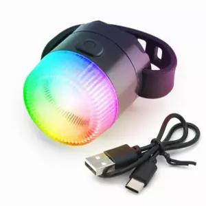 퇴근길자전거 RGB 라이트 픽시 무드등 멀티 후미등 충전식 방수 후방 경고 표시 기능