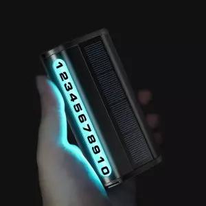 태양광 충전 led 라이트 차량 주차 번호판 회전식 자