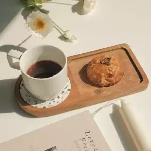 우드트레이 홈카페 인테리어 규조토 컵받침 티코스터 우드 트레이