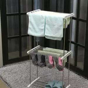 양말건조대 2단 수건걸이 실내 미니건조대