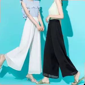여자츄리닝 여성 쉬폰 바지 허리밴딩 넓은 시원한 여름