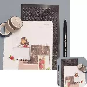 데코 다이어리 다꾸 블랙 PVC 스티커 감성 소문자