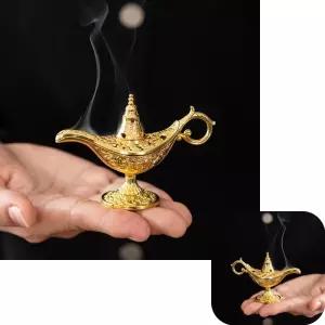 제이커 인테리어장식품 엔틱 알라딘램프 인센스홀더 오브제 합금 미니향로 받침대