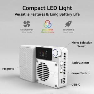 호환 아푸처 아마란 에이스 25c 키트 풀컬러 컴팩트 LED 미니 온카메라 조명 2300K-10000K 락으로 1초만에