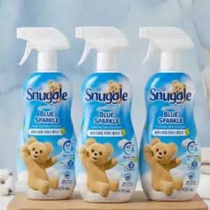스너글 섬유탈취제 블루 스파클 470ml 3개