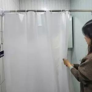 리폼 무지 방수 비닐 샤워커튼 화이트 80