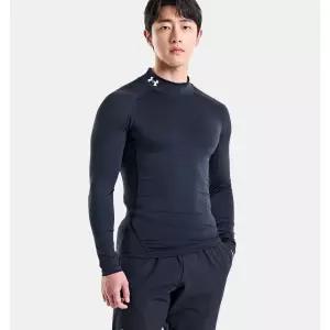 매장정품 언더아머 1369606 001 남성 UA 히트기어 아머 컴프레션 모크 긴팔 티